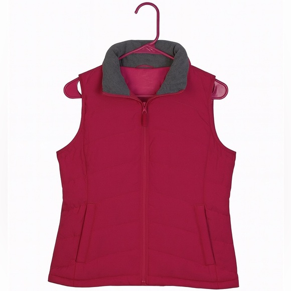 Lands End Women’s Warm Winter Small Pink PufferVest Goose Down feathers #Outdoor - Picture 1 of 2